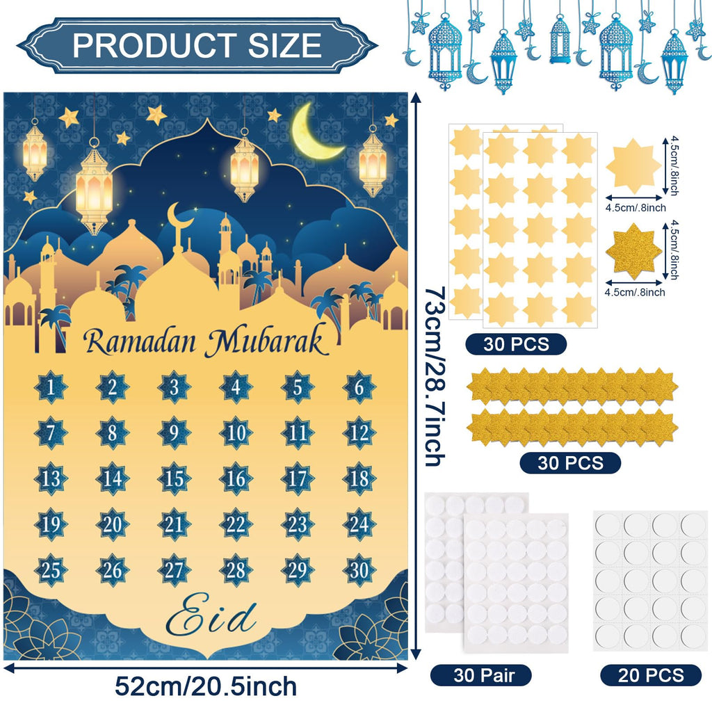 Marforever Ramadan Mubarak Decorations Ramadan Calendar 2024 Ramadan Countdown Calendar For Kids Ramadan Advent Calendar With 60