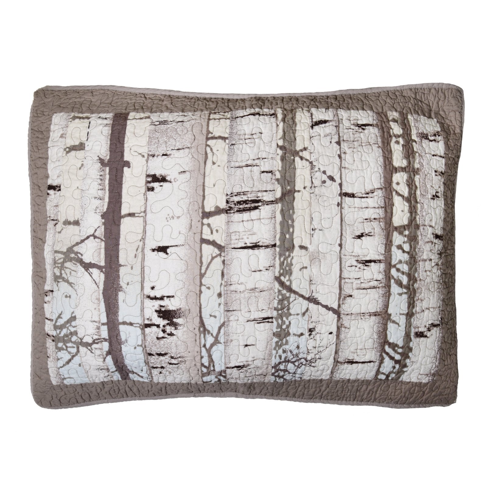 Donna Sharp Pillow Sham - Birch Forest Lodge Decorative Pillow Cover with Multicolored Pattern - Standard