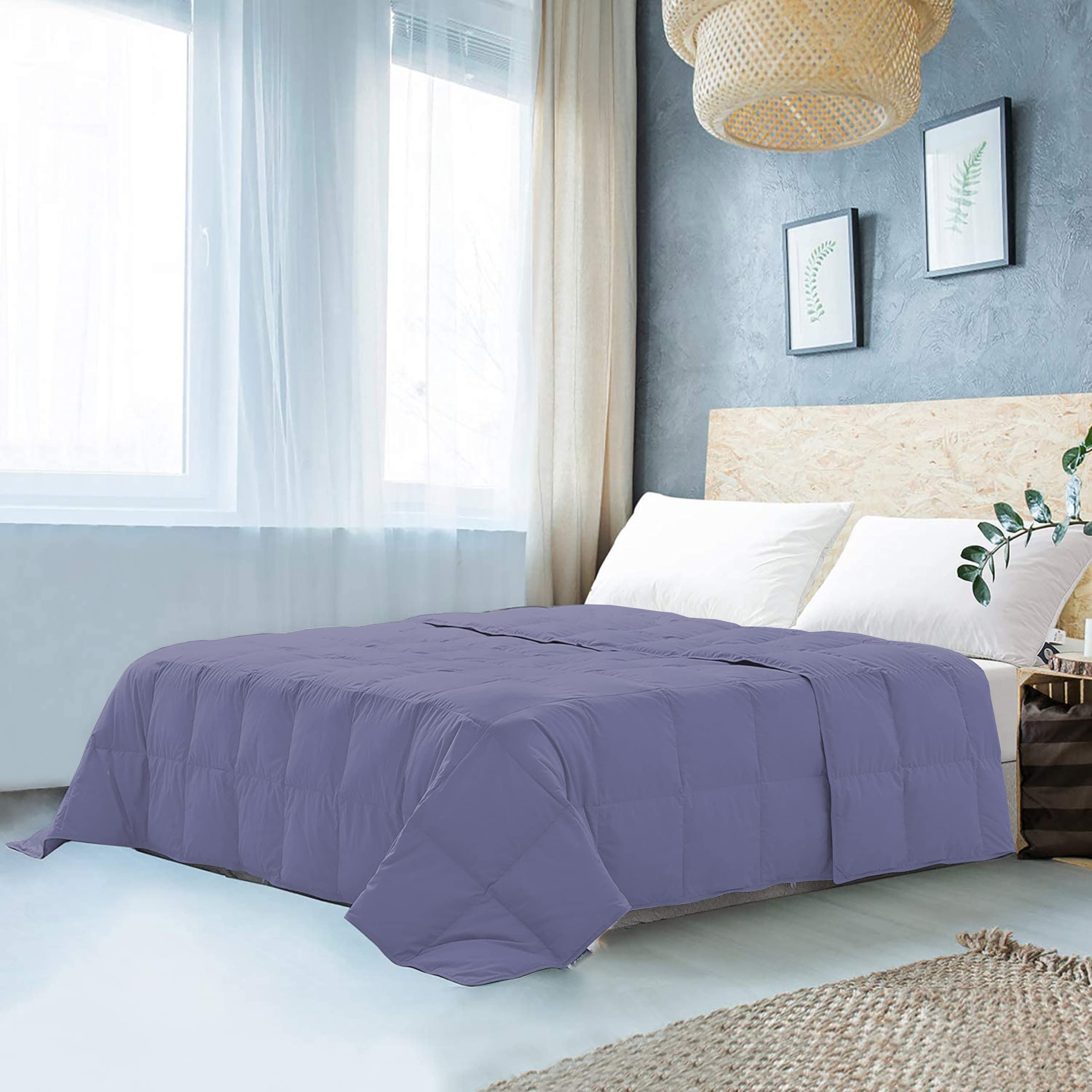Edmund Microfiber 250 Gsm All Season Comforter (90 X 90 Inches/228Cm X 228Cm) Comforter/Blanket/Quilt/Rajai  Queen Size|Mediu