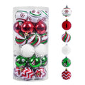 Valery Madelyn Christmas Ornaments Tree Decorations, 30ct Red Green White Shatterproof Christmas Ball Ornaments Set, 2.36 Inch D