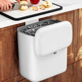 Hoipu Hanging Trash Can with Lid, Kitchen Compost Bin, Waterproof OdorBlocking Countertop Trash Can for Cabinet Door, Under Sin