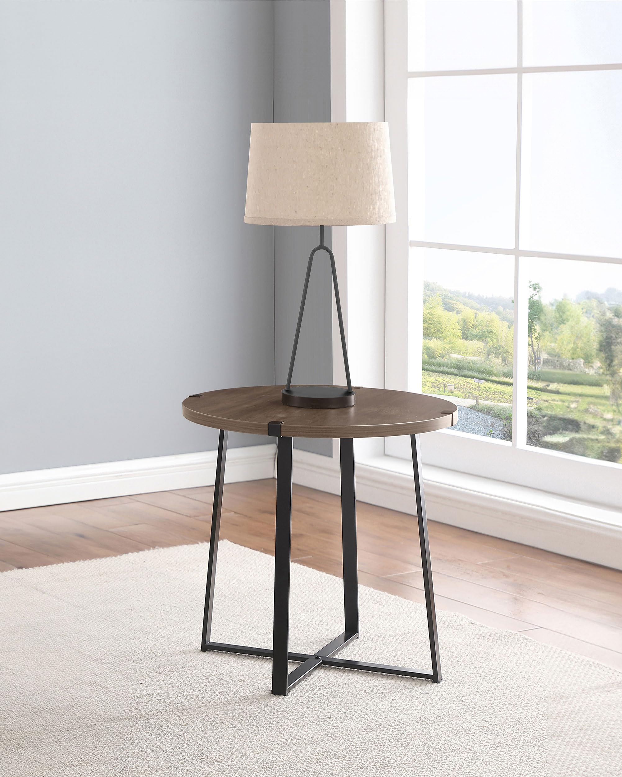 Coaster Home Furnishings Marcus Round Engineered Wood Side End Table Grey