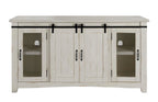 Martin Svensson Home Rustic 65” Solid Wood Tv Stand With Storage, All Antique White