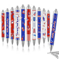 Seajan 30 Pieces American Flag Ballpoint Pens Retractable 4Th Of July Pens Independence Day 1.0 Mm Black Ink Pen Bulk Usa Patrio