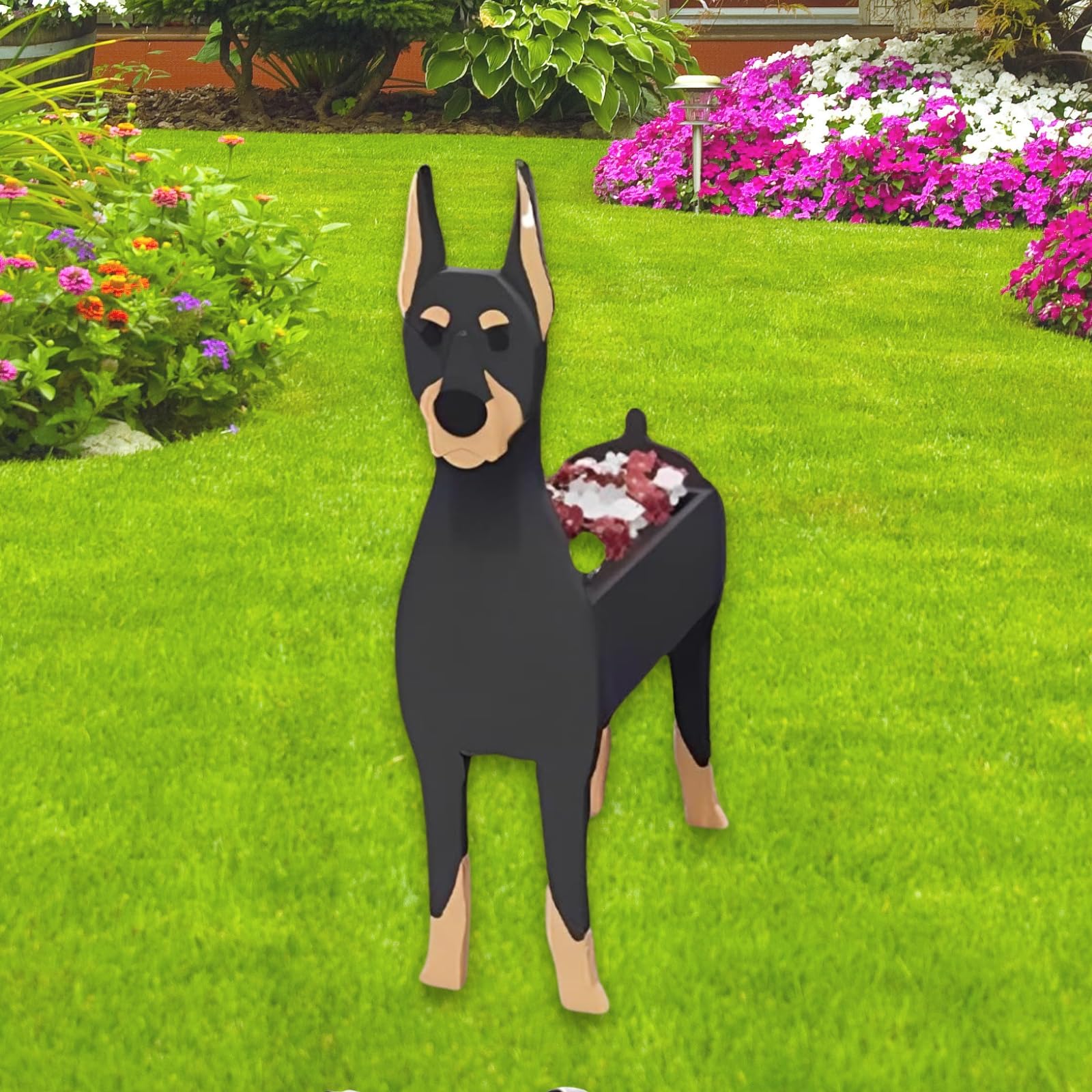 Strolfay Doberman Dog Planter Plant Pots,Cute Dog Flower Planter,Gifts For Pet Lovers,Unique Animal Plant Pots,Office,Indoor Out