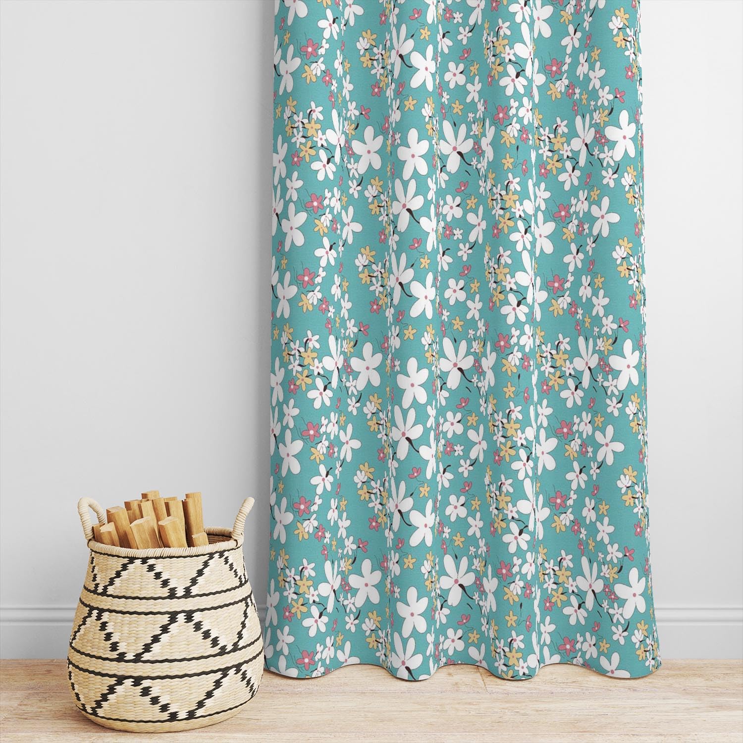Decomizer Super Soft Brushed Microfiber Cotton Room Darkening Door Curtains,48X84(Inches) 7 Feet,Living Room,Grommet Curtain Pan