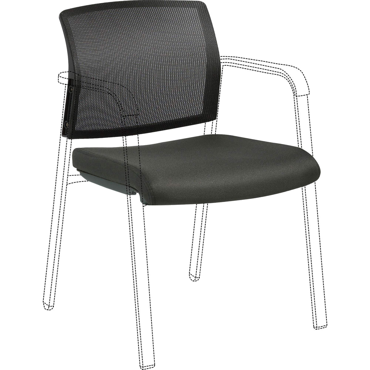 Lorell Llr30944 Stackable Chair Mesh Back/Fabric Seat Kit