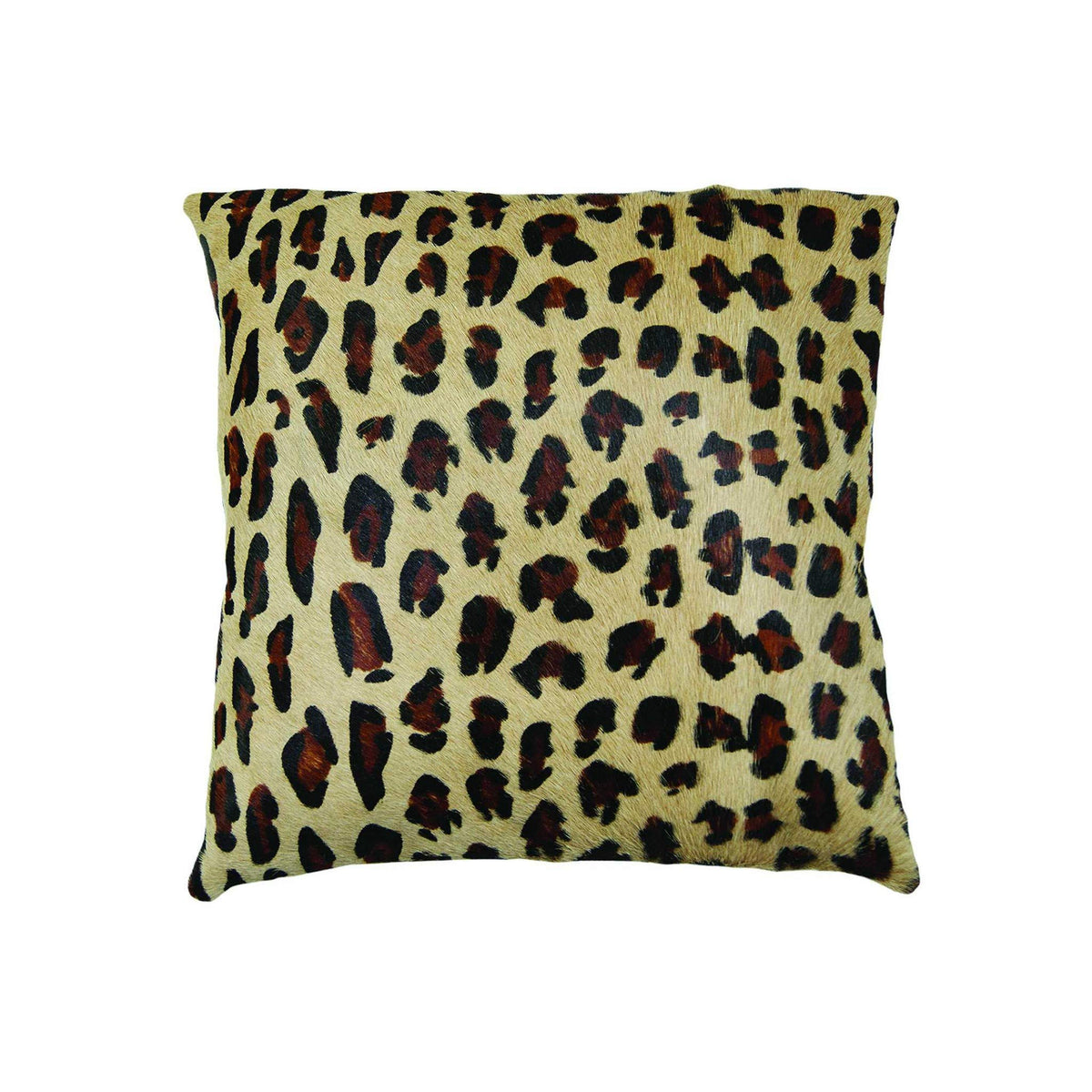 HomeRoots Decor 18-inch x 18-inch x 5-inch Striking Leopard Torino Kobe Cowhide - Pillow