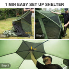 Ever Advanced Pop Up Screen House Tent For Camping 11.5 X 9.8 Ft, Instant Screened Gazebo Canopy With Netting, Portable Shelter Enclosure For Outdoor, Backyard