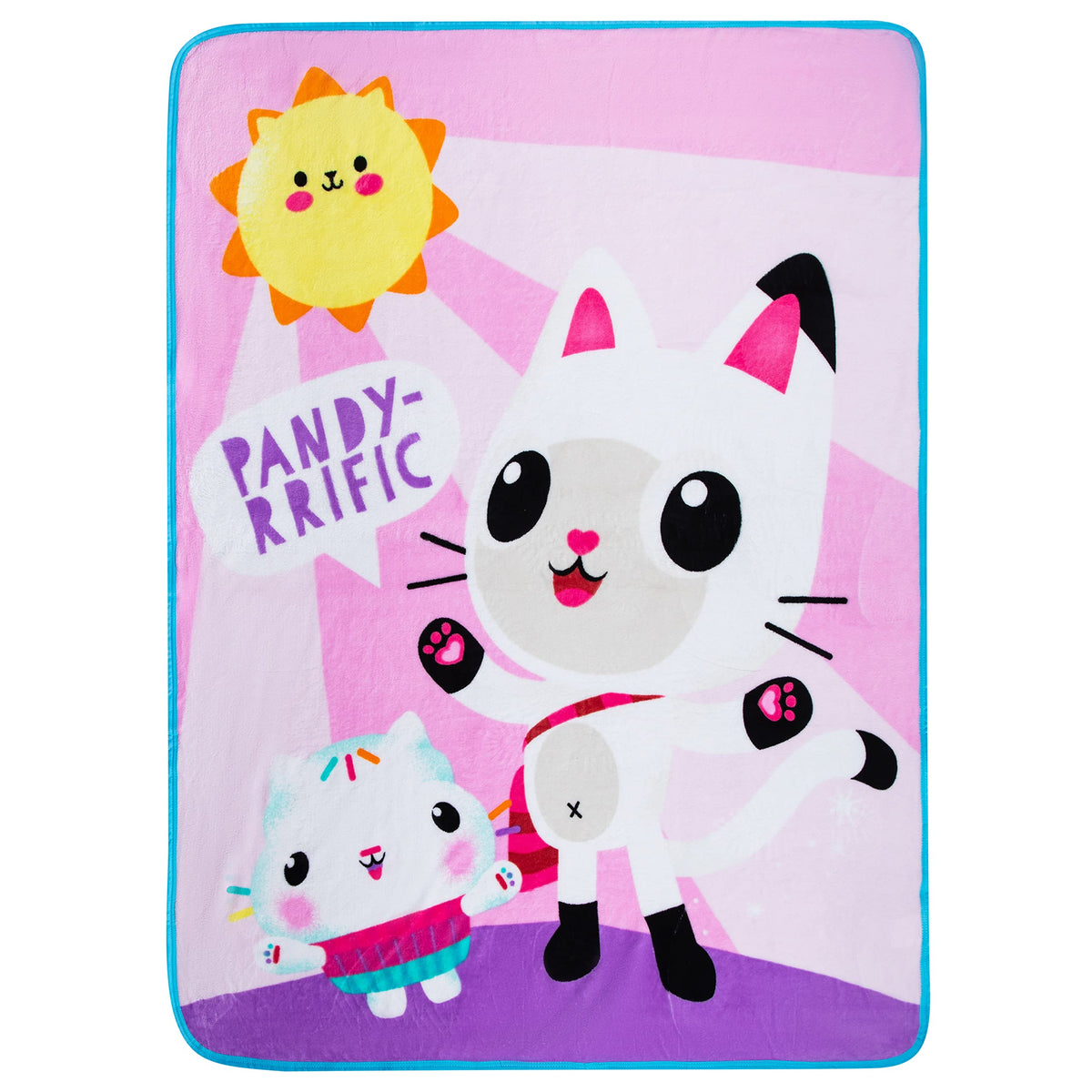 Gabby'S Dollhouse Cakey And Pandy Kids Bedding Super Soft Micro Raschel Throw, 46 In X 60 In, By Franco