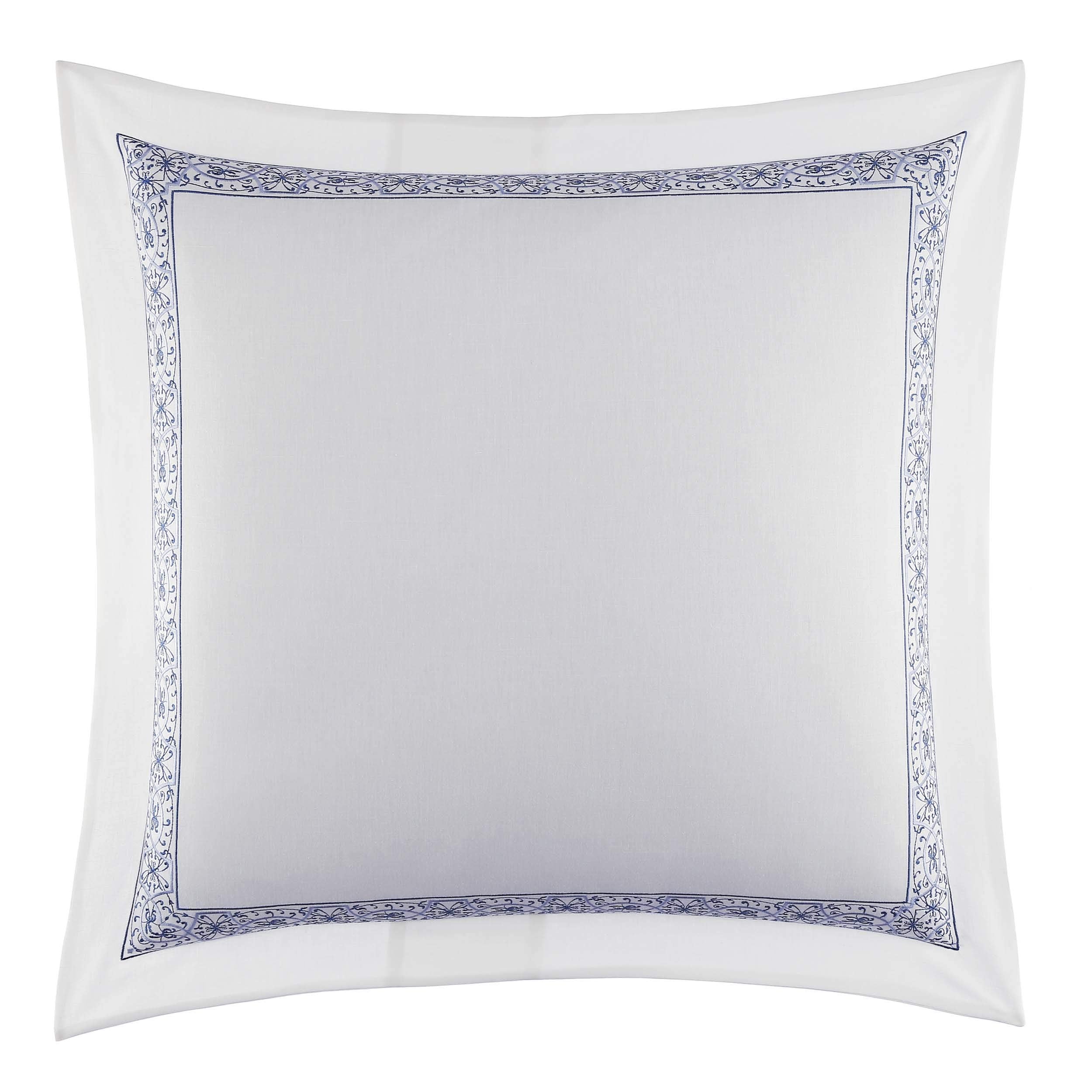 Laura Ashley Home - Euro Sham, Smooth Cotton Sham With Envelope Closure, Lightweight & Stylish Home Decor (Charlotte Blue, 26 X