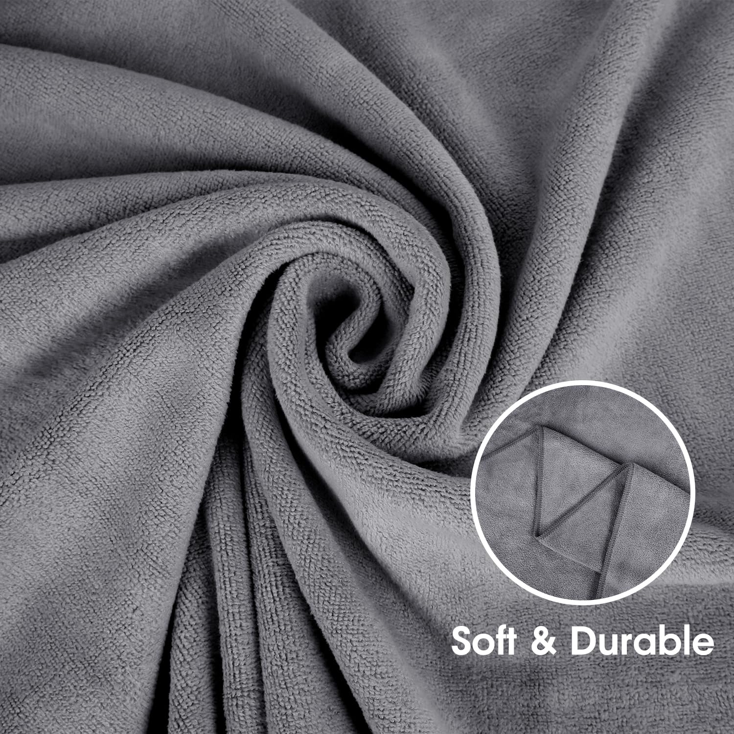 Jml Microfiber Bath Towel 2 Pack(30'' X 60''), Oversized Thick Towels, Soft, Super Absorbent And Fast Drying, No Fading Multipur