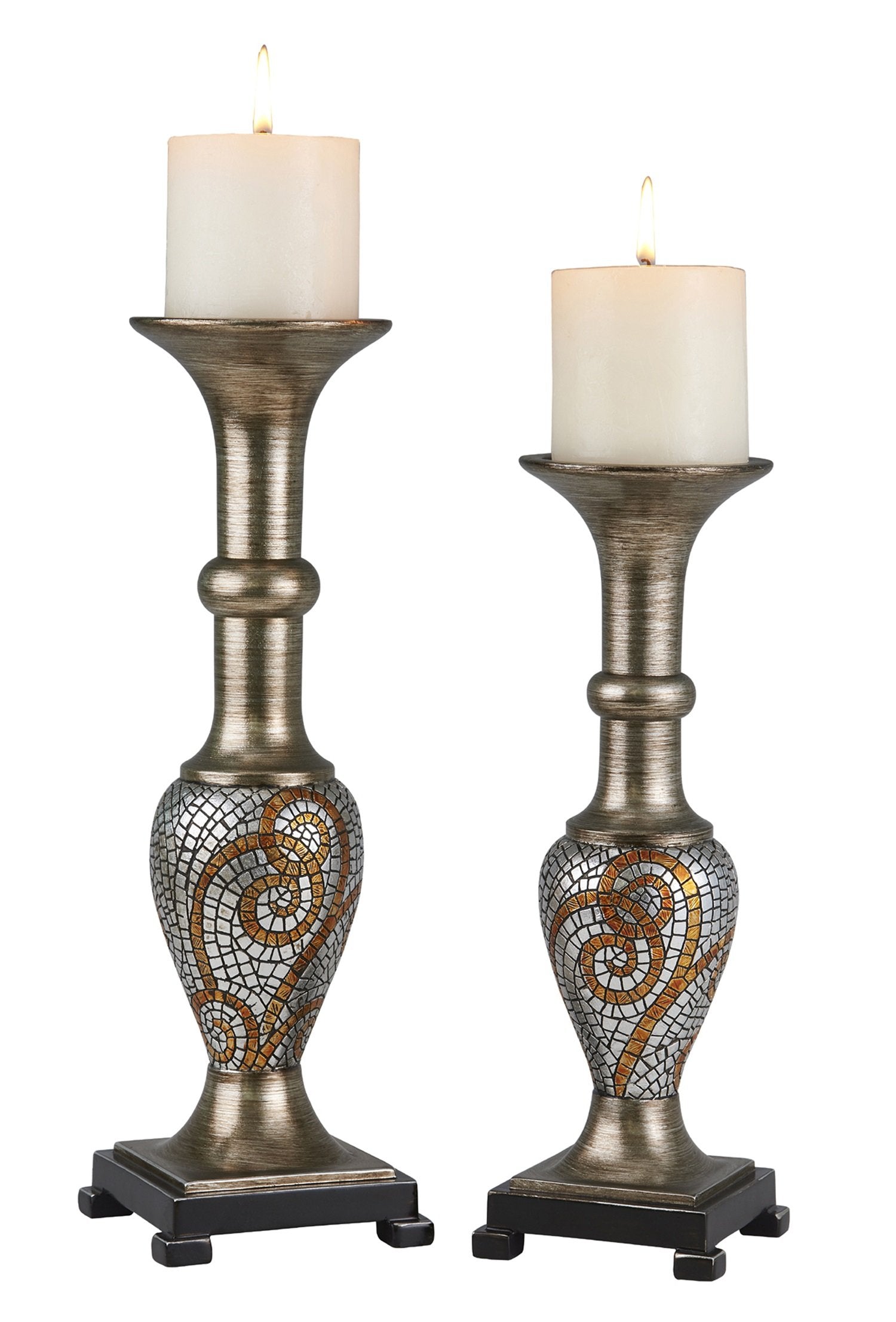Ok Lighting 12" And 14" H Theos Candleholder Set