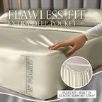 Decolure Satin Sheets Twin Set 4Pcs - Hotel Luxury Silk Feel Satin Bed Sheets Twin- Elegant Silky Soft Twin Size Satin Bed Set W