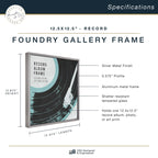 Mcs Master & Co. Foundry Metal Gallery Wall Frame, Dark Silver, 12.5 X 12.5 In Without Mat