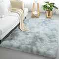 KCHOWUA 4x6 Rug for Bedroom Fluffy Rugs Light Grey Rug for Living Room Plush Machine Washable Rug for Kids Baby Room Nursery Ult