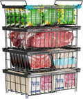 iSPECLE Deep Freezer Organizer Bins  Stackable Freezer Organizer Bins