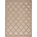Nourison Easy Care Moroccan Natural Beige 5' X 7' Area Rug, Trellis, Easy Cleaning, Non Shedding, Bed Room, Living Room, Dining