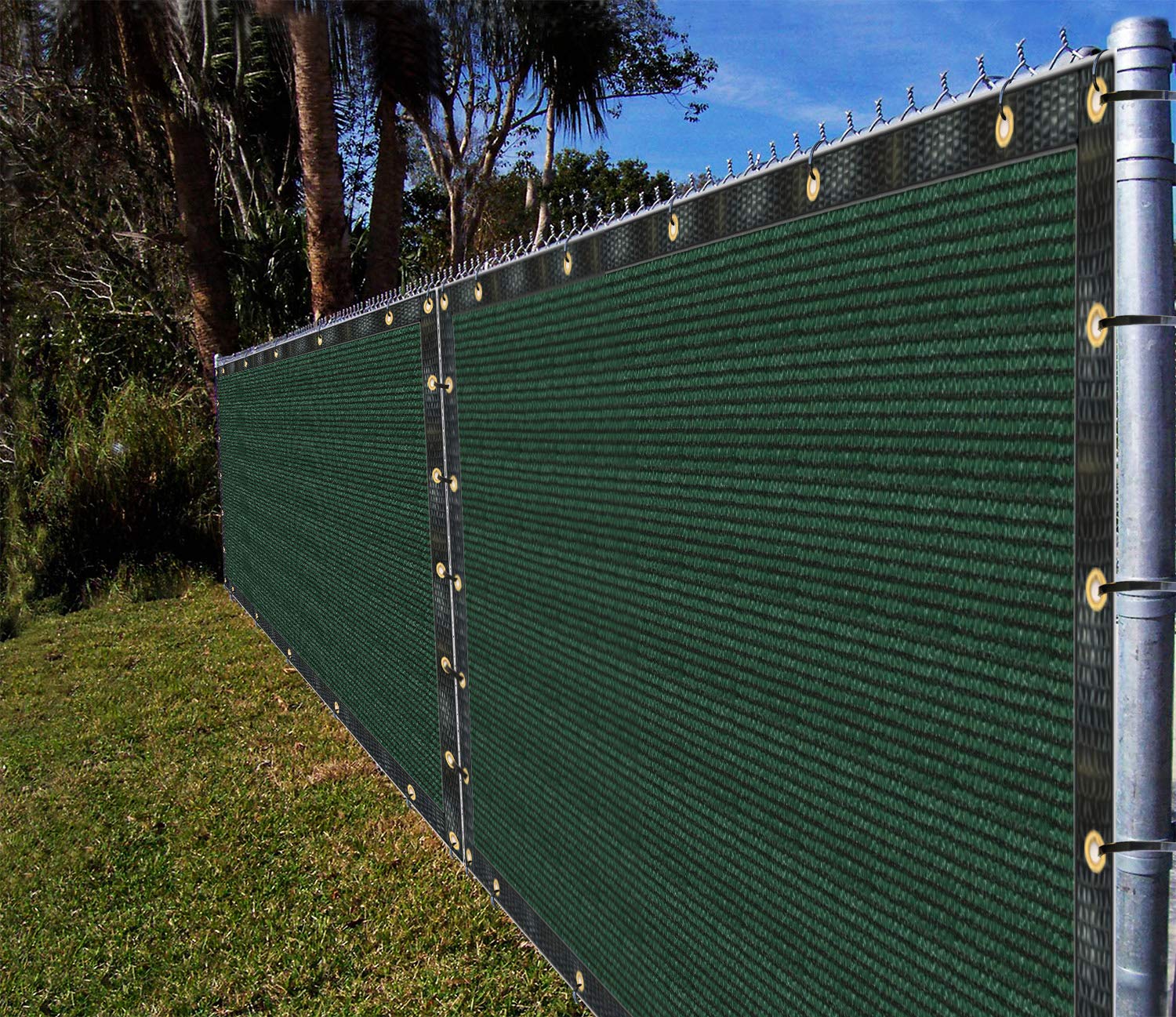 Ifenceview 4'X5' To 4'X100' Green Shade Cloth Fence Privacy Screen Panels Mesh For Yard Garden Deck Balcony Railing (4'X9')