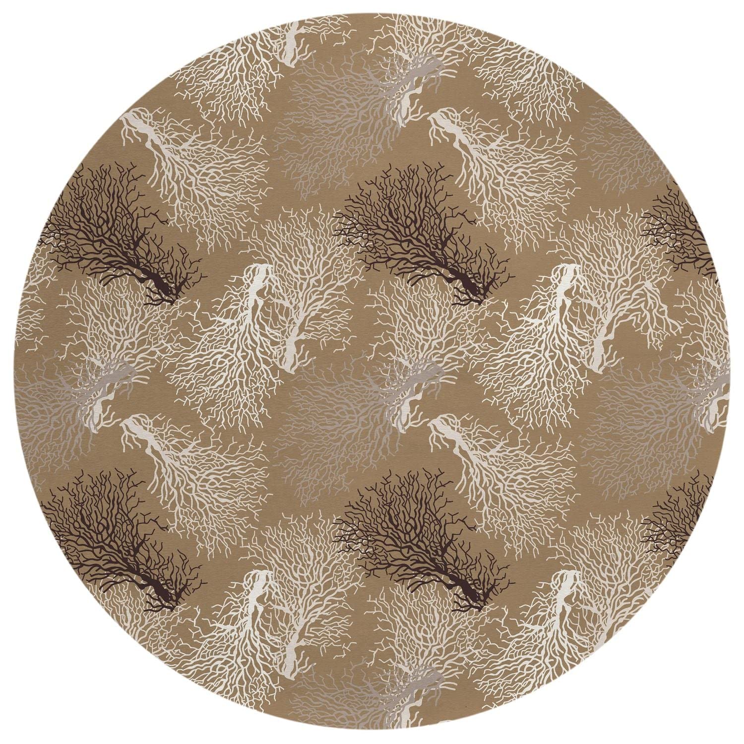 Seabreeze Sz3 Taupe Coastal Rug Round 8' X 8'