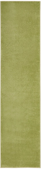 Nourison Essentials Solid Indoor/Outdoor Green 2'2' X 14 Area Rug, Easy Cleaning, Non Shedding, Bed Room, Living Room, Dining Room, Deck, Patio, Backyard (2X14)