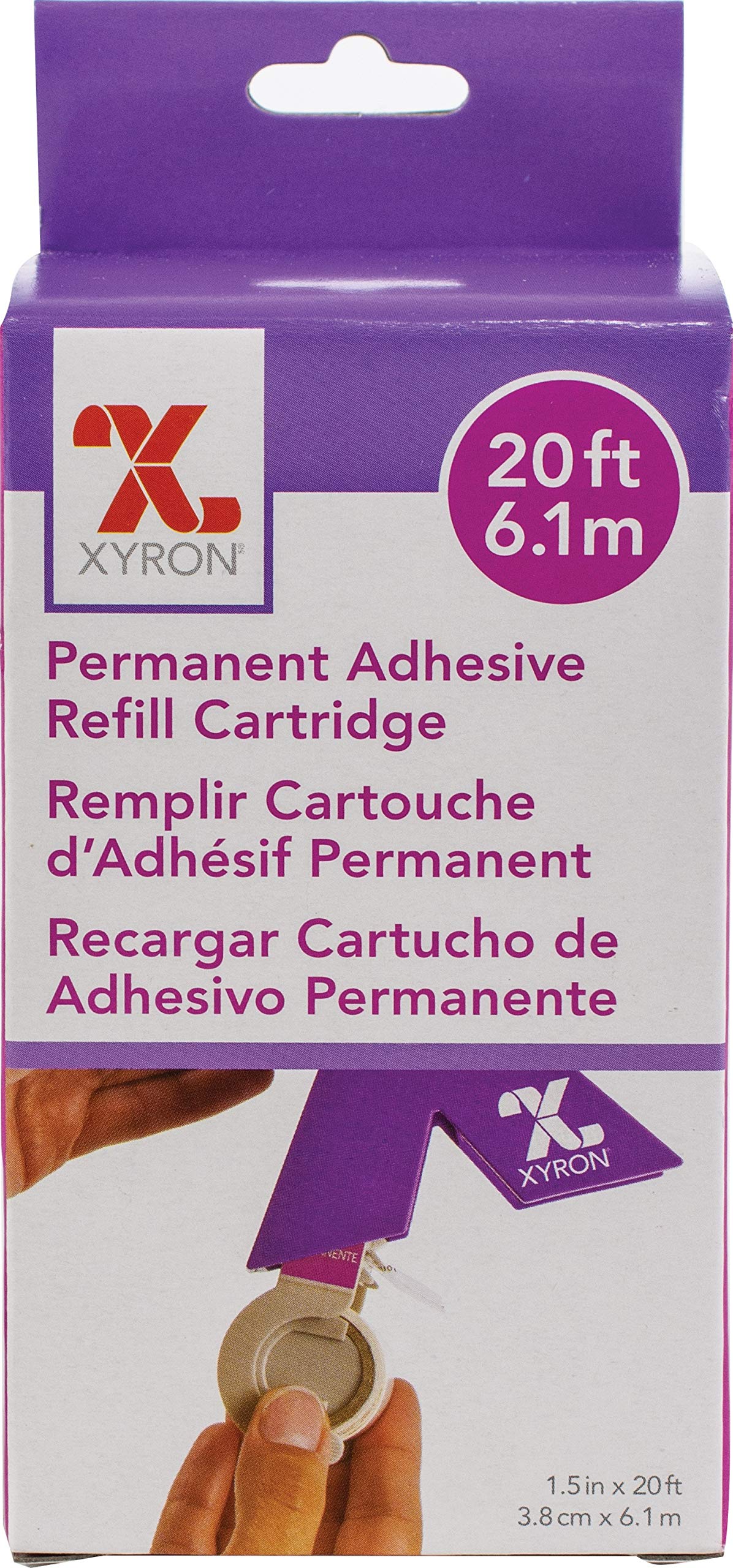 Xyron 150 Refill Cartridge 1.5 Inch X 20 Inch Permanent At155-20 (2-Pack)