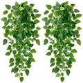 Sggvecsy Fake Hanging Plants 4 Pcs Artificial Hanging Plants Fake Ivy Vine Faux Pothos Vines Artificial Ivy Leaves Greenery Plan