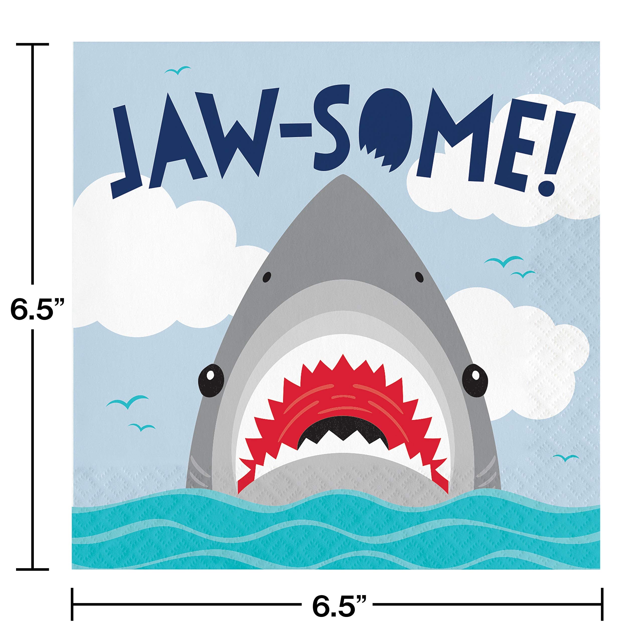 Shark Party Jaw-Some Napkins, 16 Ct