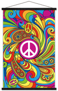 Trends International Peace Sign Wall Poster, 22.375 x 34, Print and Black Hanger Bundle