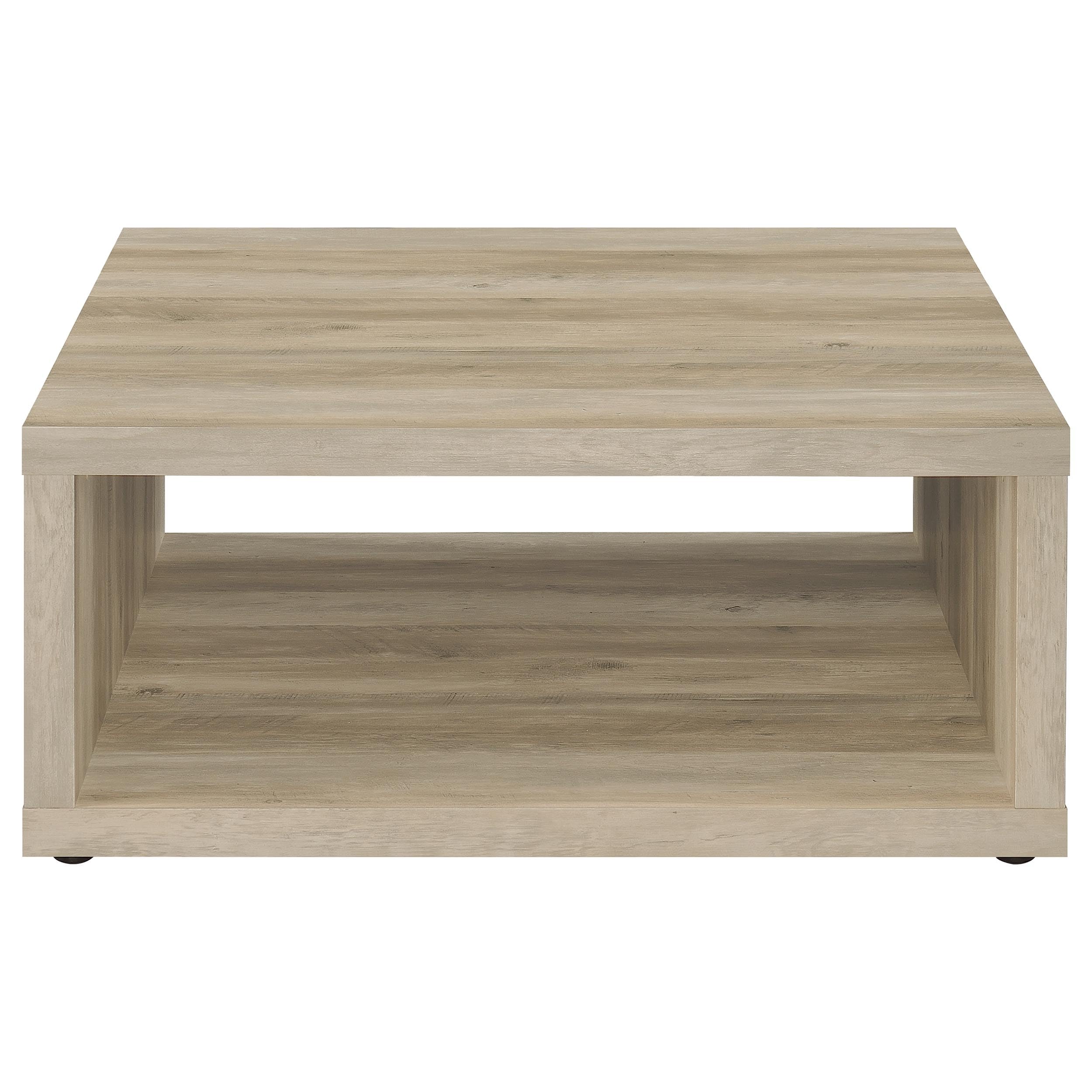 Coaster Home Furnishings Frisco Square Engineered Wood Coffee Table Distressed Pine