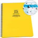 Rite In The Rain Weatherproof Side Spiral Notebook, 8.5' X 11', Yellow Cover, Commerical Pool & Spa Maintenance Log (No. 425-M