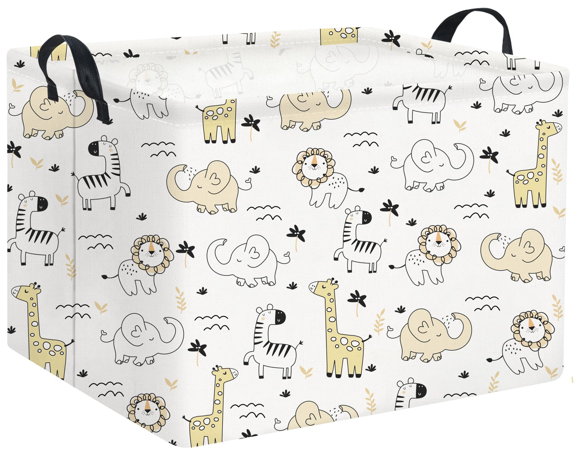 HIYAGON Rectangular Space Basket for Boys Baby Storage Basket Storage Bin Organizer Box Room Decor(Rocket Planet)