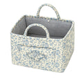 Quilted Floral Storage Basket with Handles, Collapsible Laundry Hamper for Car, Nursery, Bedroom & Closet, Portable Foldable Org