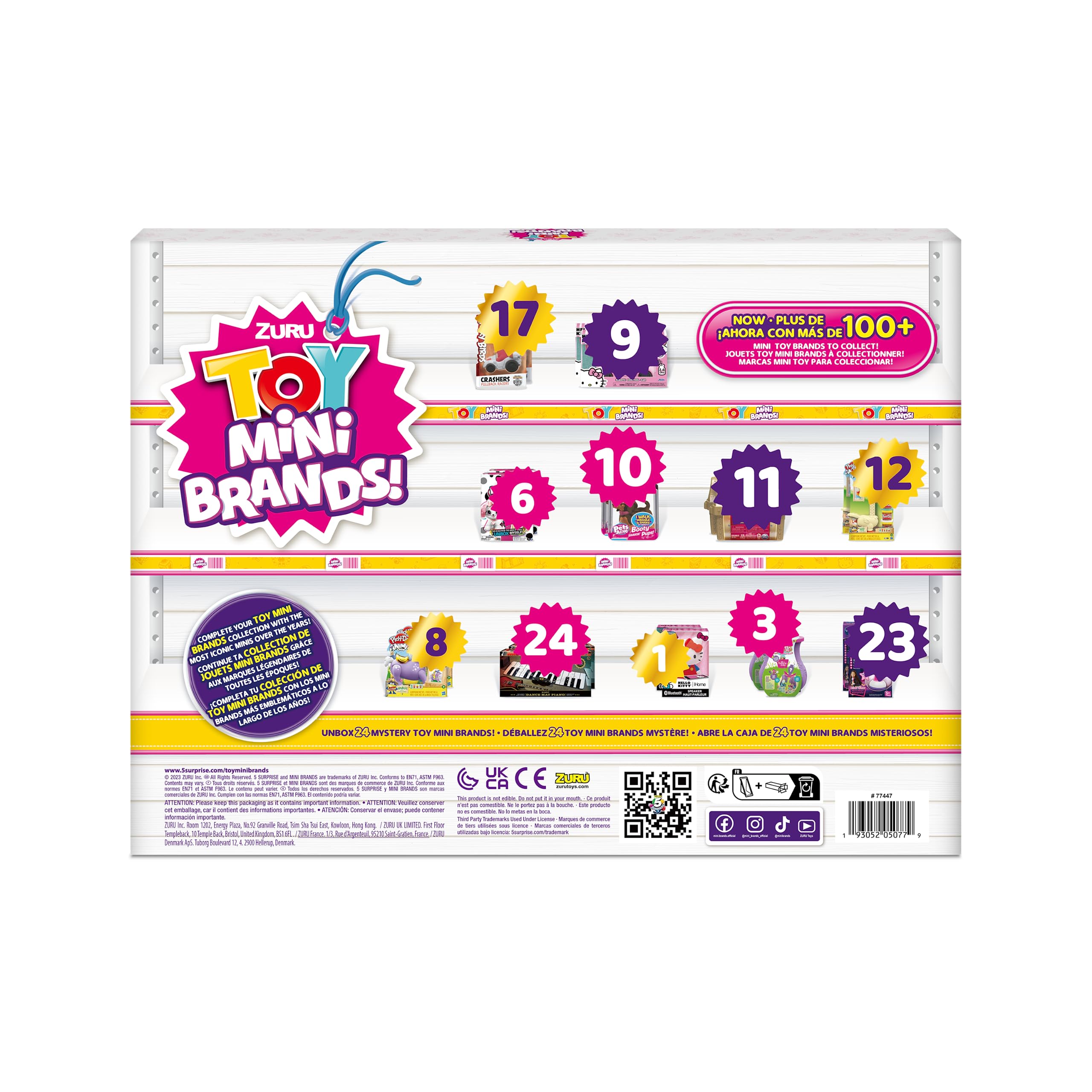 Mini Brands Toys Limited Edition Advent Calendar By Zuru - 24 Day Advent Calendar 2023, Includes 4 Exclusive Minis, Real Miniatu