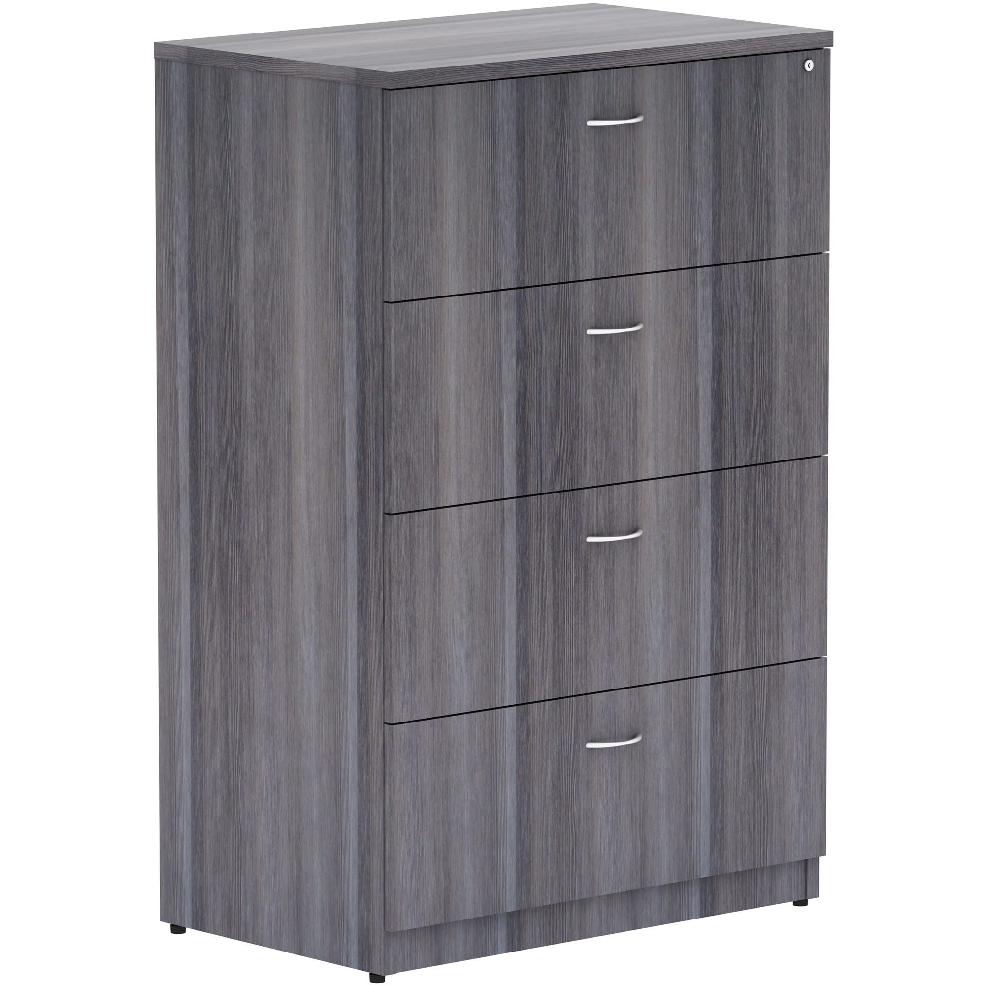 Lorell Weathered Charcoal 4-Drawer Lateral File