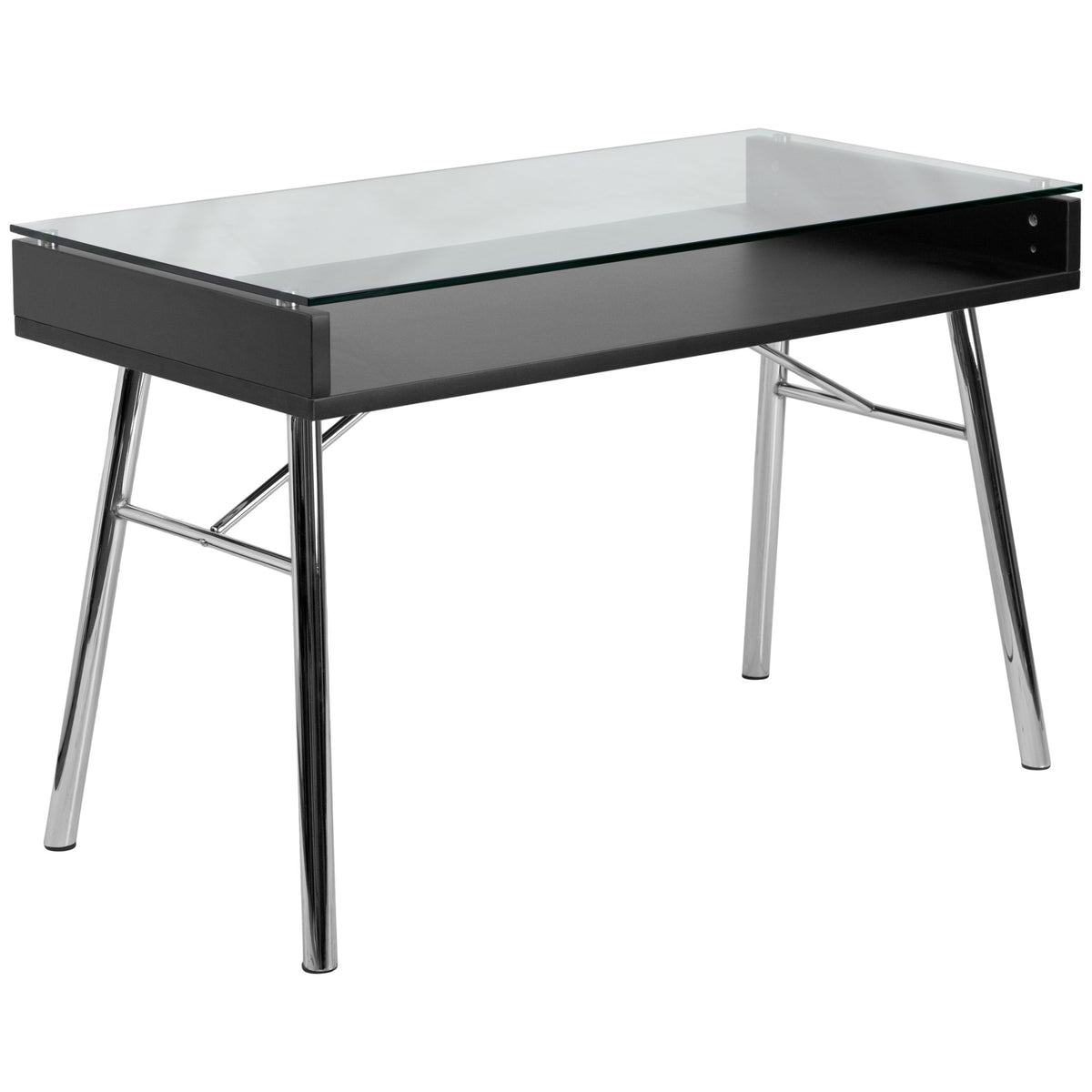 Flash Furniture Brettford Desk with Tempered Glass Top