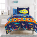 Dream Factory Kids 5-Piece Complete Set Easy-Wash Super Soft Microfiber Comforter Bedding, Twin, Navy Submarine