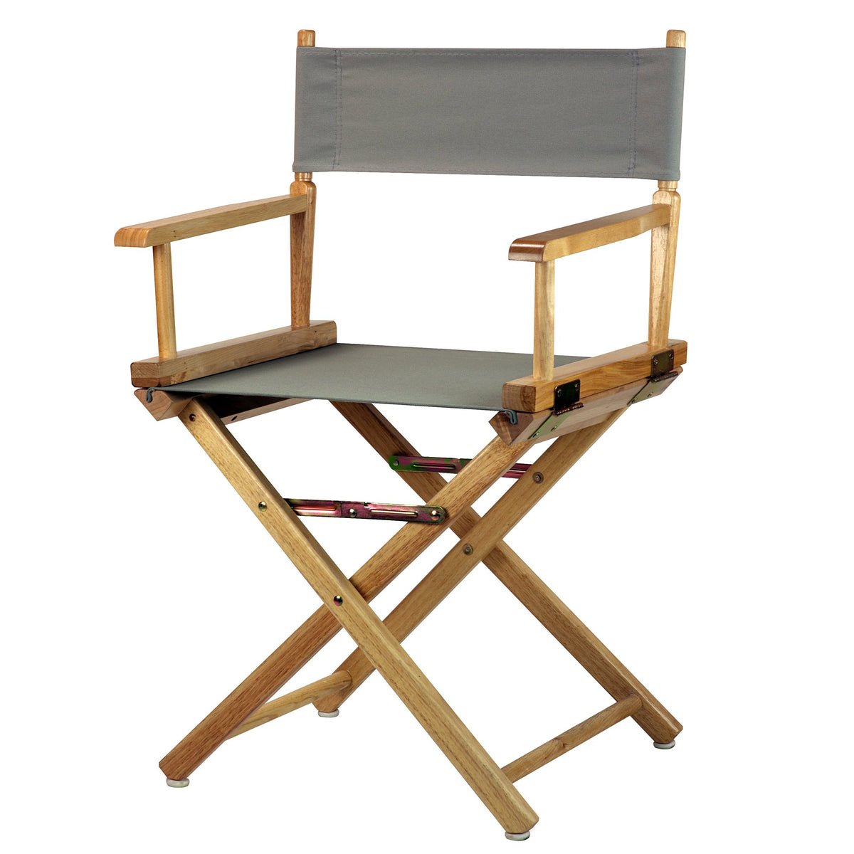 Casual Home 18&quot; Director'S Chair Natural Frame With Grey Canvas