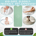 Enkosi Bath Mat - Large Non Slip Bathtub & Shower Mat - Extra Long 40 X 16 Inch Bathroom Mats For Tub Nonslip Anti Slip Bathmats