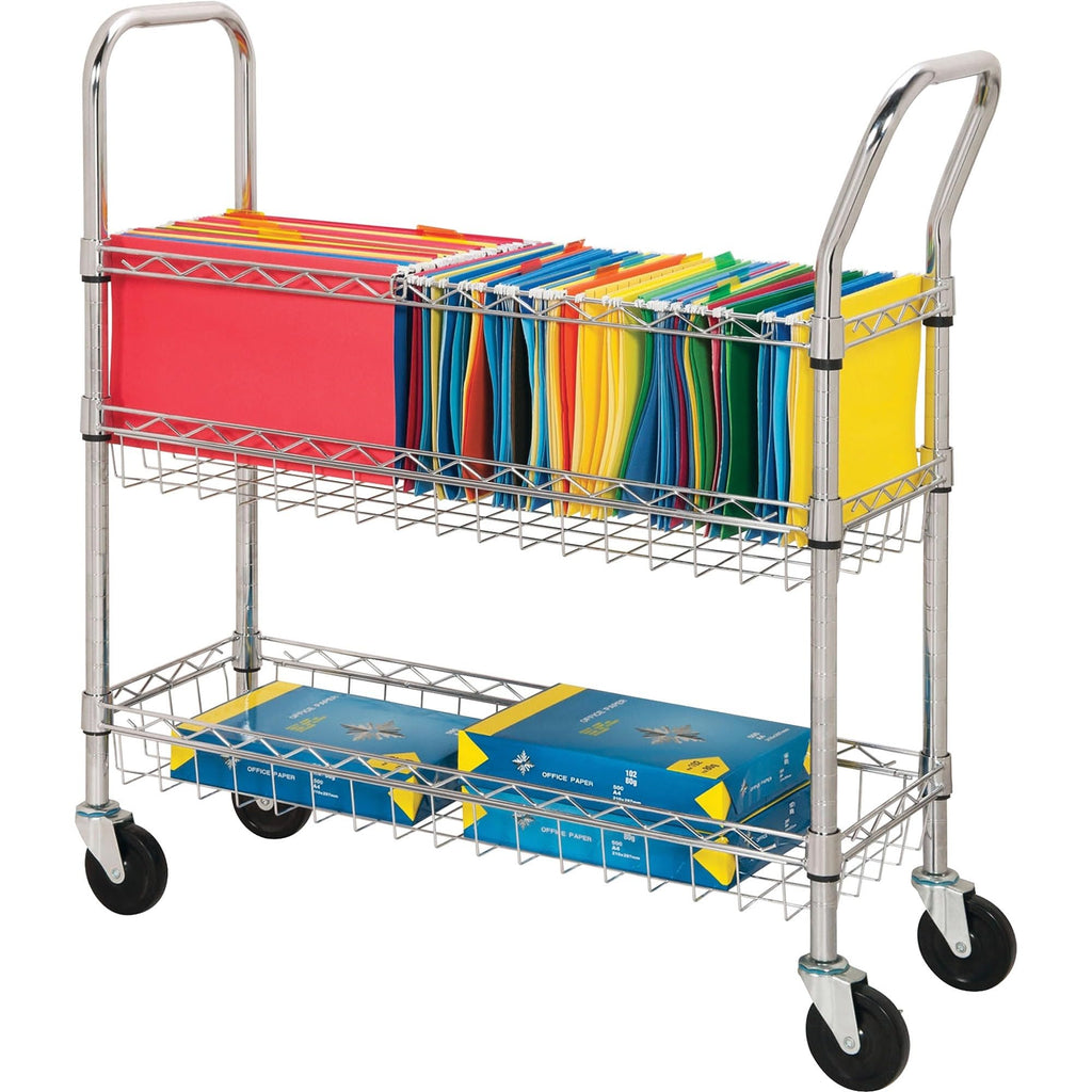 Lorell LLR84857 Wire Mail Cart