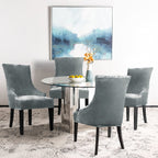 Lellen Velvet Stretch Wingback Chair Cover Slipcover - Reusable Protector Cover For Dining Room Banquet Home Decor Etc Machine Washable Hand Washable (Set Of 4, Charcoal Grey)