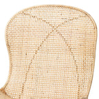 Baxton Studio Sabelle Japandi Rattan Dining Chair, Natural Brown, 2/Set (232-2P-12831-HT)