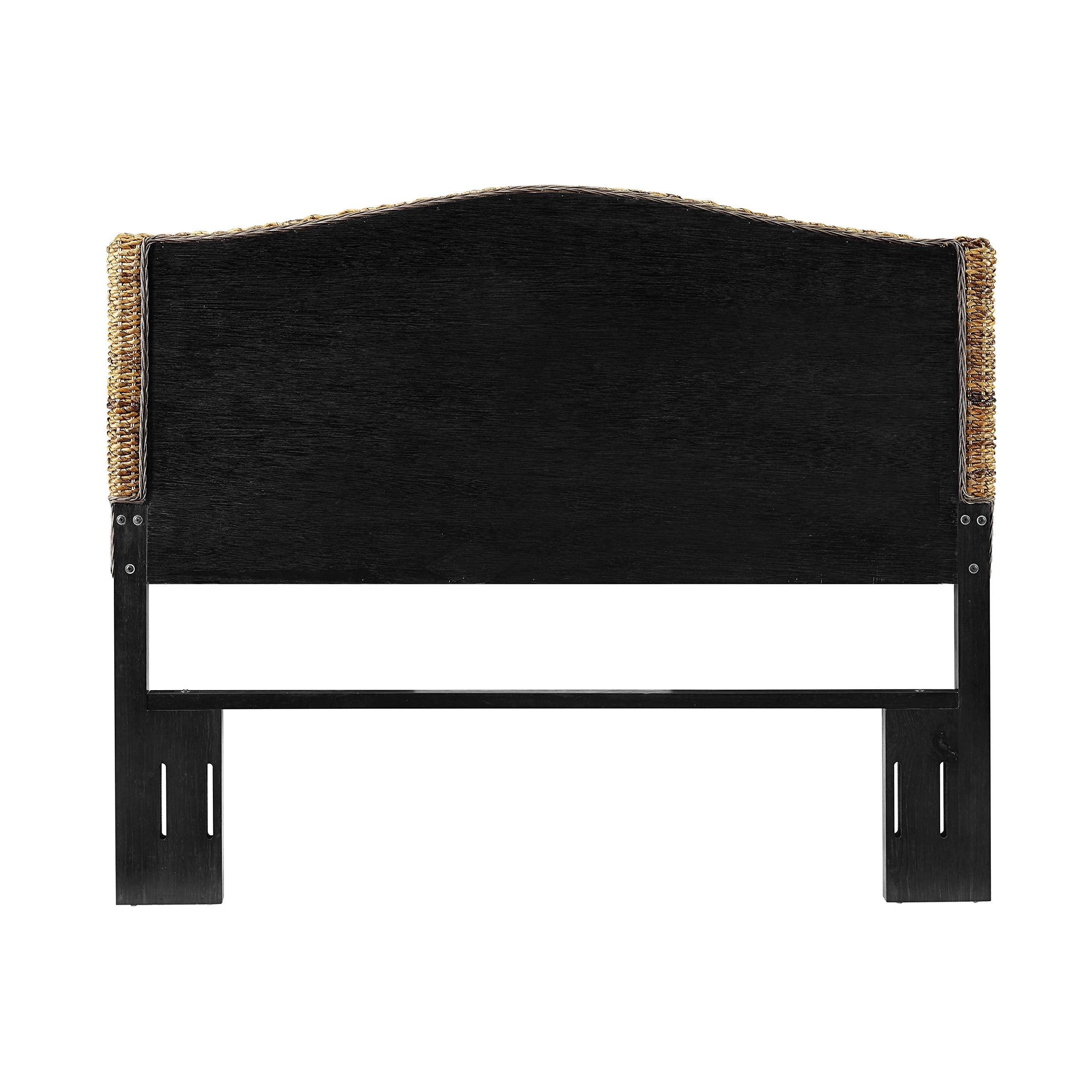 Crosley Furniture Serena Handwoven Natural Fiber Rattan Bed Headboard, Banana Leaf, Queen