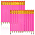 Zonon 24 Pcs Rose Red Golf Pencils With Erasers Mini Small Pencils Baby Shower Favors Bulk Hexagon Wooden Sharpened Half Graphit