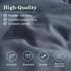 Monbix Twin Xl Comforter,Twin Xl Steel Gray Bedding Set 5 Pieces, All Seasons Comforters,Quilting Design Fluffy Bed Set Warm Twi