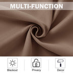 Nicetown Cafe Curtains Over Sink Privacy Kitchen Tier Curtains Farmhouse 30 Inch Length Mini Short Cabinet Caravan Bathroom Small Basement Bathroom Curtain, 2 Panels, 29 X 30 Inch, Cappuccino
