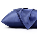 Bedsure Satin Pillowcase For Hair - Navy Satin Pillow Cases Standard Size With Zipper 2 Pack, Similar To Silk Pillow Cases For S