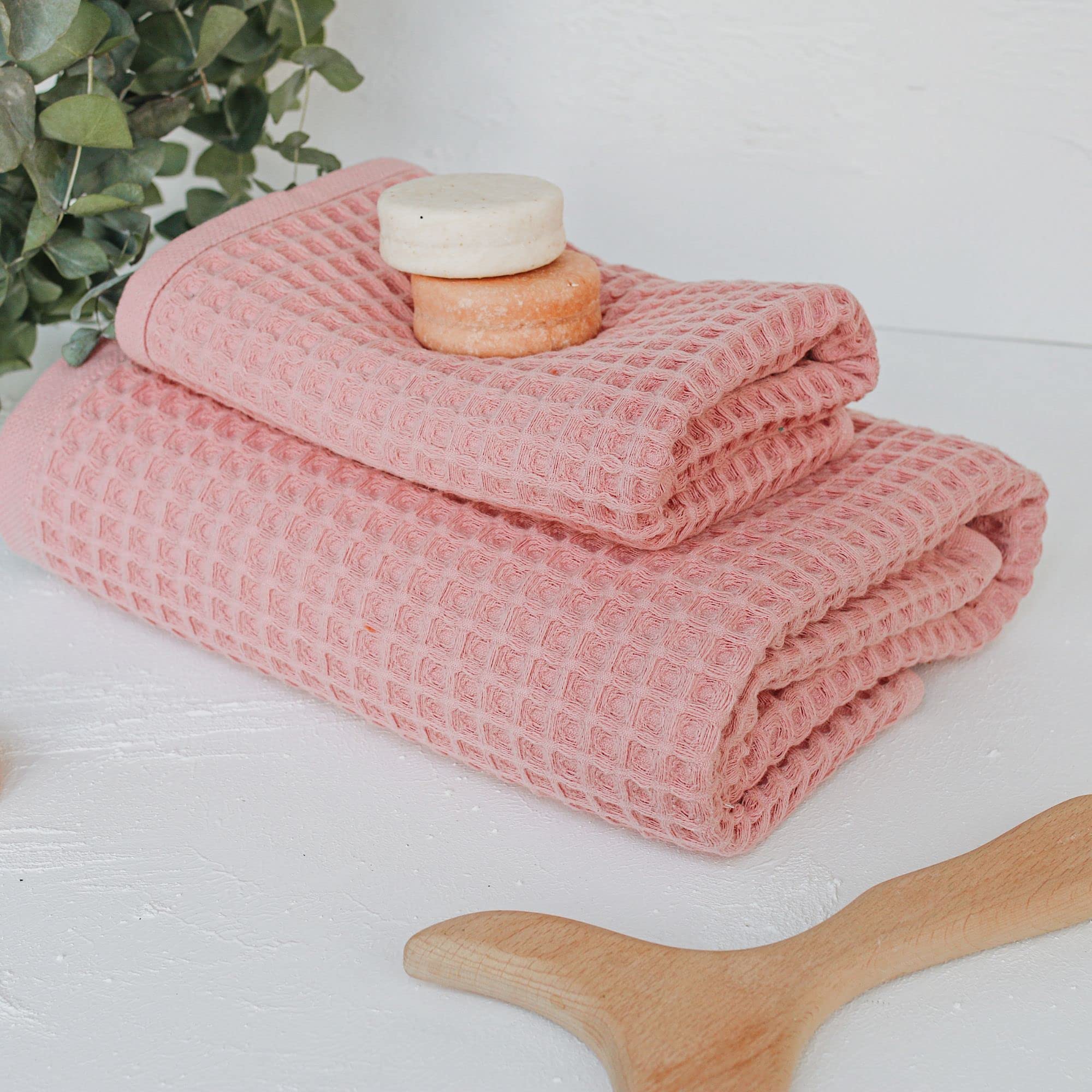 Sea Me At Home Premium Hand Towel For Bathroom, 100% Cotton (Hand Towel, Powder Pink)