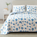 Great Bay Home King Coastal Quilt Bedding Set, Summer Coastal Quilt With Shams, Beach 3-Piece Reversible All Season Bedspread Qu