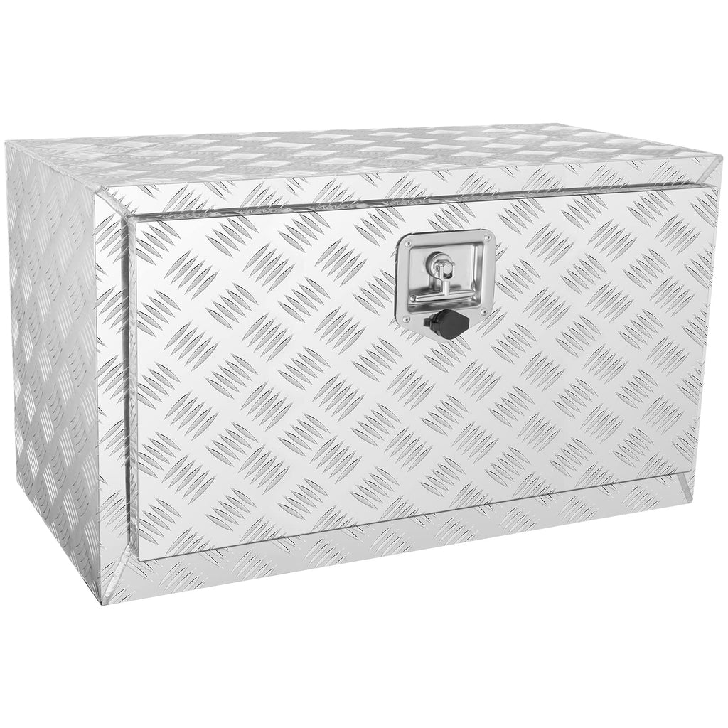 VEVOR Underbody Truck Box, 30''  14''  16'' Pickup Storage Box, Heavy Duty Aluminum Diamond Plate Tool Box with Lock and Keys, W